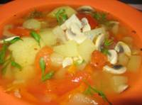 Рецепт Суп из свежих грибов с кабачками