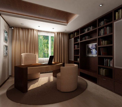 Интерьер домашнего кабинета: мебель, цвет и аксессуары
