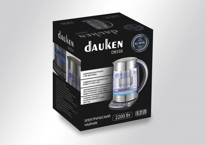 Коробка с электрочайником Dauken DK 550